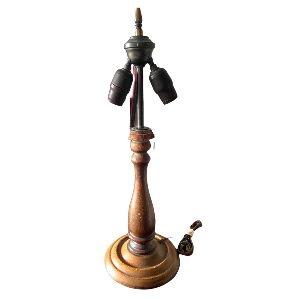 Vintage wood lamp base